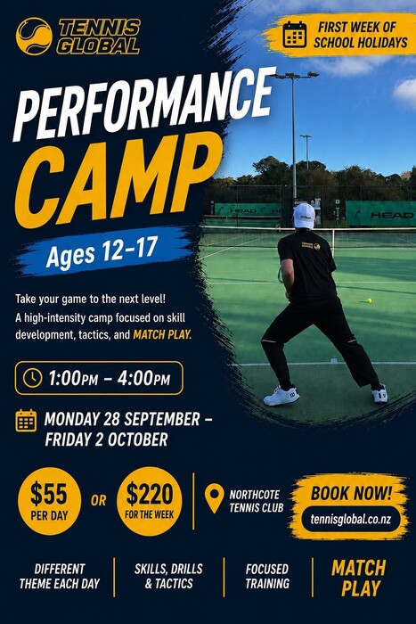 Tennis Global Performance Camp ages 12-17